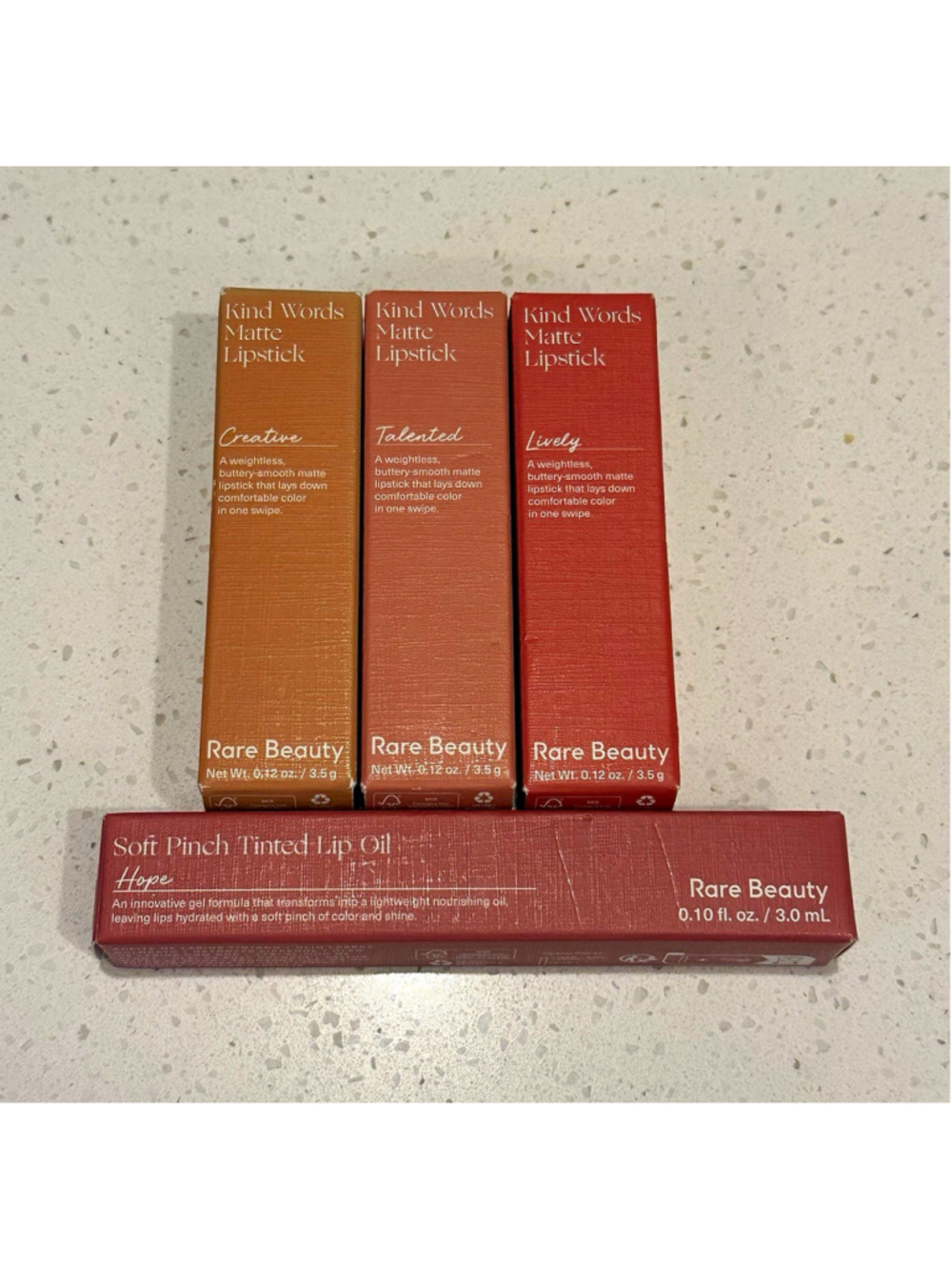 Rare Beauty Lip Bundle - matte lipstick x3 & lip oil x1 | see description